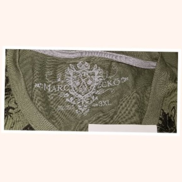 Marc Ecko Cut & Sew Mens Green Graphic T-Shirt Size 3XL - Picture 4 of 5